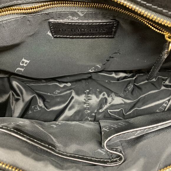 Burberry Bridle Dutton Hobo Bag Leather Double Belted Gold Buckle Black - Picture 9 of 15